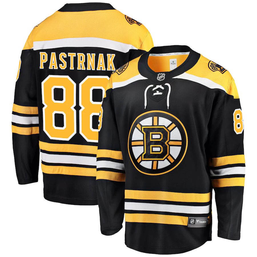 Men Boston Bruins #88 David Pastrnak Fanatics Branded Black Home Premier Breakaway Player NHL Jersey